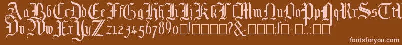 Mottisfont No 1 Font – Pink Fonts on Brown Background