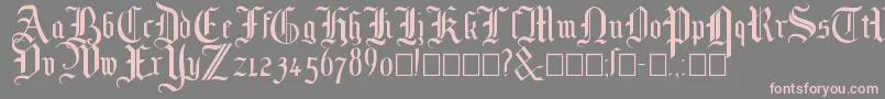 Mottisfont No 1 Font – Pink Fonts on Gray Background