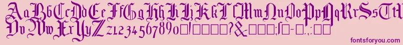 Mottisfont No 1 Font – Purple Fonts on Pink Background