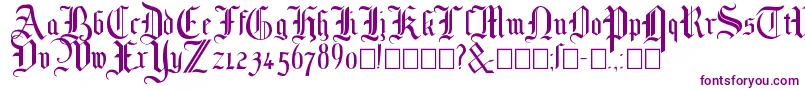 Mottisfont No 1 Font – Purple Fonts on White Background