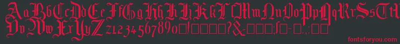 Mottisfont No 1 Font – Red Fonts on Black Background