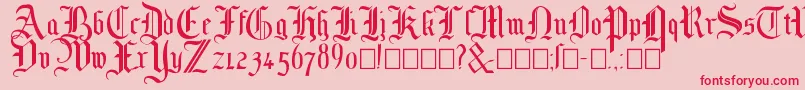 Mottisfont No 1 Font – Red Fonts on Pink Background