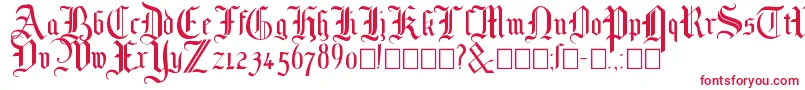 Mottisfont No 1 Font – Red Fonts on White Background