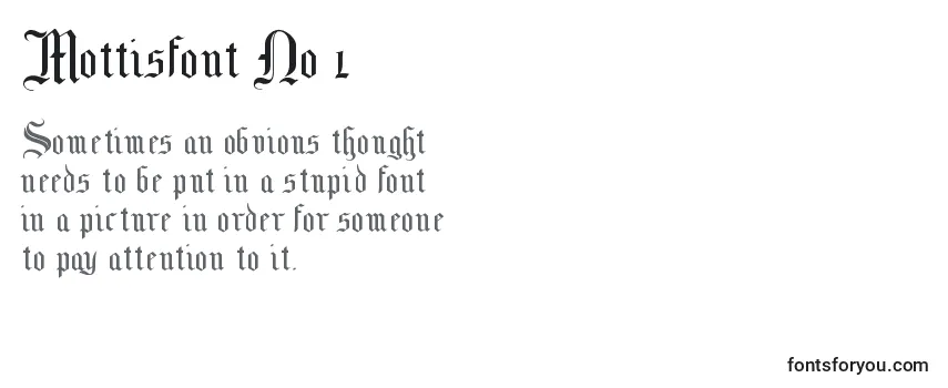 Шрифт Mottisfont No 1
