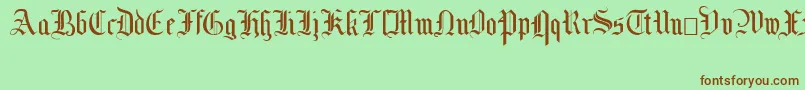 MottisfontNo2 Font – Brown Fonts on Green Background