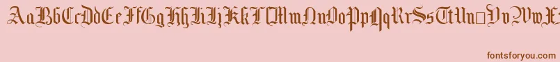 MottisfontNo2-Schriftart – Braune Schriften auf rosa Hintergrund