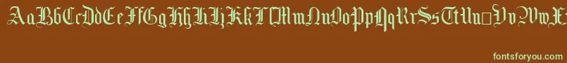 MottisfontNo2 Font – Green Fonts on Brown Background