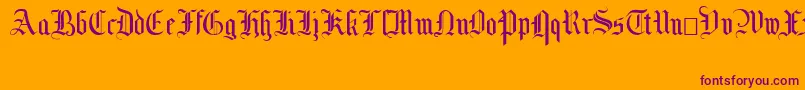 MottisfontNo2 Font – Purple Fonts on Orange Background