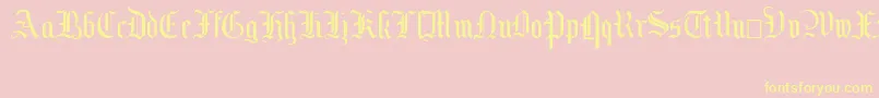 MottisfontNo2 Font – Yellow Fonts on Pink Background