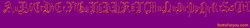 MottisfontNo4 Font – Orange Fonts on Purple Background