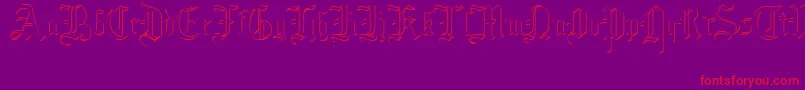 MottisfontNo4 Font – Red Fonts on Purple Background