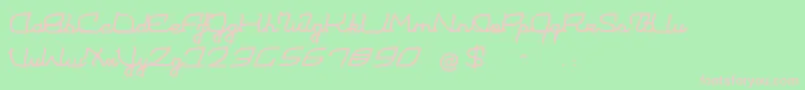 Moulin Rouge Font – Pink Fonts on Green Background