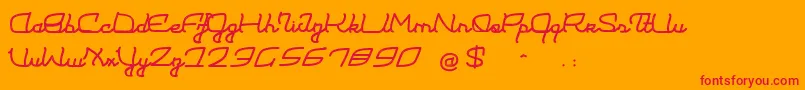 Moulin Rouge-fontti – punaiset fontit oranssilla taustalla