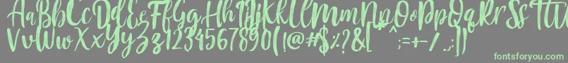 Más sobre la fuente Mountain Script Brush Font fuente Mountain Script Brush Font – Fuentes Verdes Sobre Fondo Gris