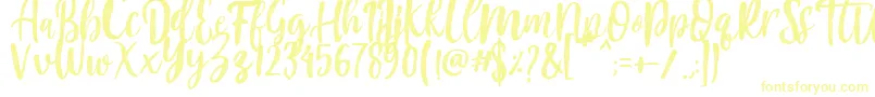 Czcionka Mountain Script   Brush Font – żółte czcionki