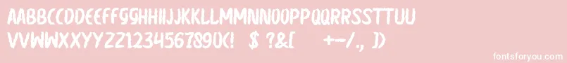 フォントmountain – ピンクの背景に白い文字