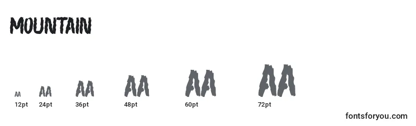 Mountain (135007) Font Sizes