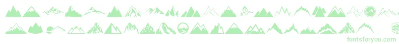 Mountain-Schriftart – Grüne Schriften