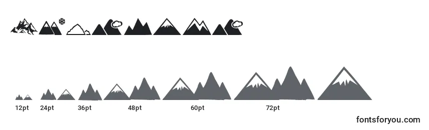 Tamanhos de fonte Mountain (135008)