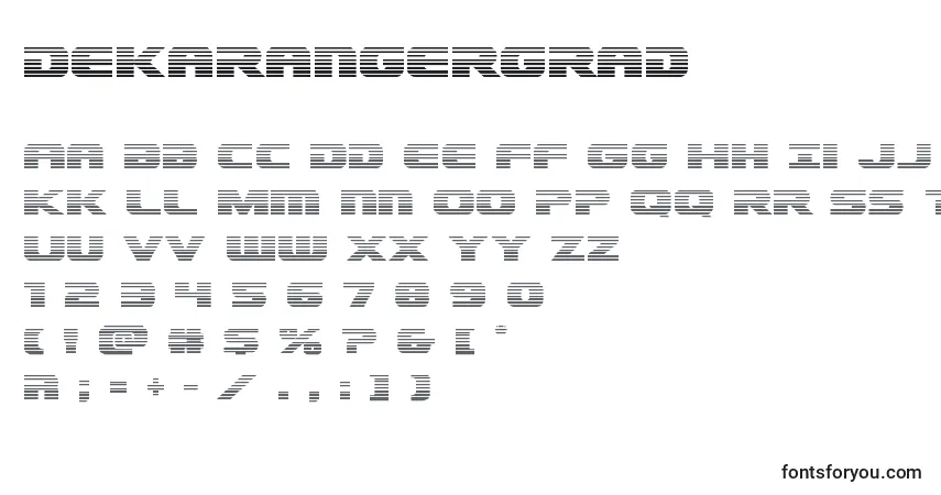 Dekarangergradフォント–アルファベット、数字、特殊文字
