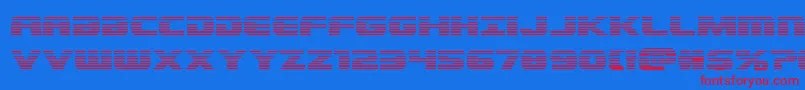 Dekarangergrad Font – Red Fonts on Blue Background
