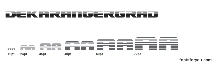Размеры шрифта Dekarangergrad