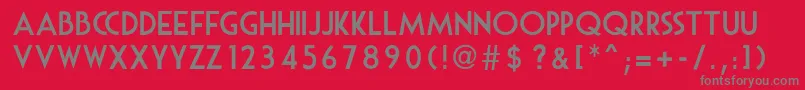 Mouse Deco Font – Gray Fonts on Red Background