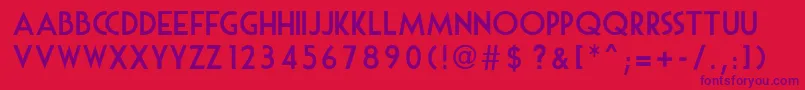 Mouse Deco-Schriftart – Violette Schriften auf rotem Hintergrund