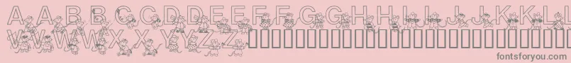 Mousie Font – Gray Fonts on Pink Background