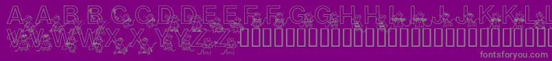 Mousie Font – Gray Fonts on Purple Background