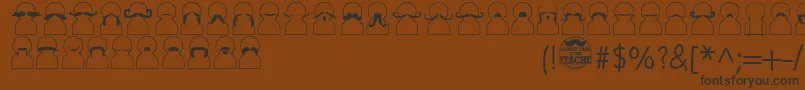 Movember Font – Black Fonts on Brown Background