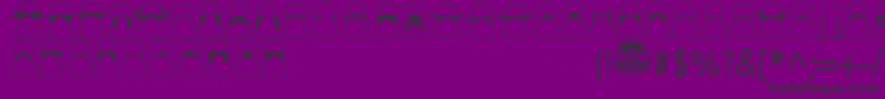 Movember-fontti – mustat fontit violetilla taustalla