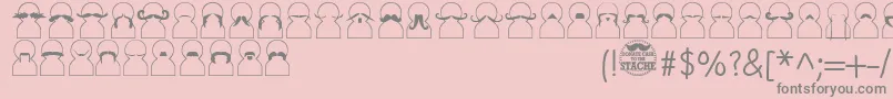 Movember Font – Gray Fonts on Pink Background