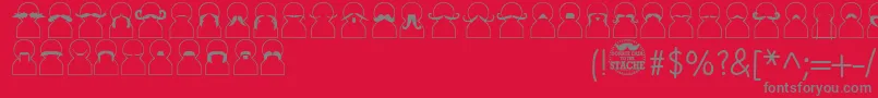 Movember Font – Gray Fonts on Red Background