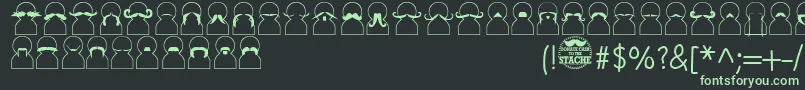 フォントMovember – 黒い背景に緑の文字