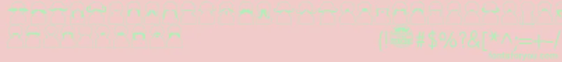 Movember Font – Green Fonts on Pink Background
