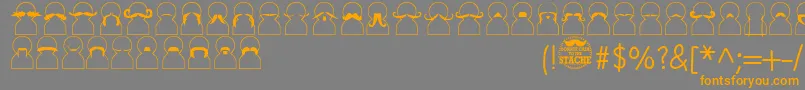 Movember Font – Orange Fonts on Gray Background