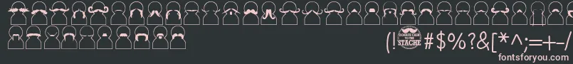 Movember Font – Pink Fonts on Black Background