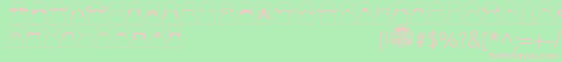 fuente Movember – Fuentes Rosadas Sobre Fondo Verde
