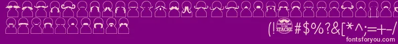 Movember Font – Pink Fonts on Purple Background