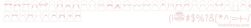 Movember Font – Pink Fonts on White Background