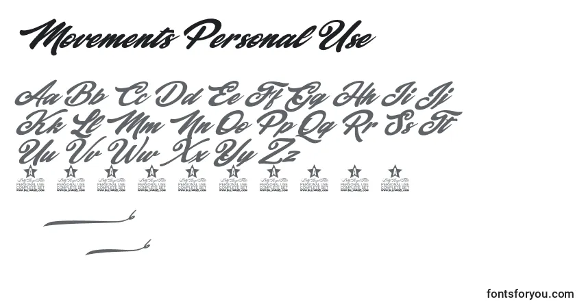 Movements Personal Useフォント–アルファベット、数字、特殊文字
