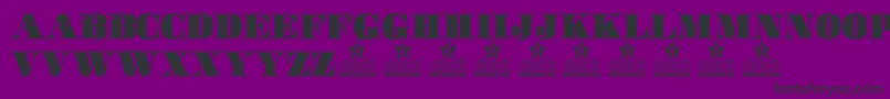 Fonte Movie Poster Personal Use – fontes pretas em um fundo violeta