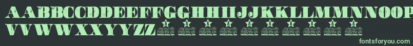 Movie Poster Personal Use-fontti – vihreät fontit mustalla taustalla
