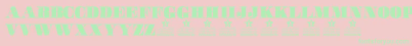 フォントMovie Poster Personal Use – ピンクの背景に緑の文字