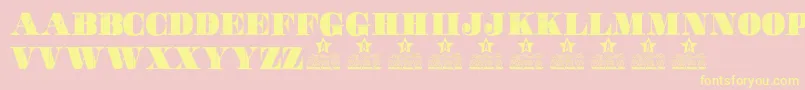 Movie Poster Personal Use Font – Yellow Fonts on Pink Background