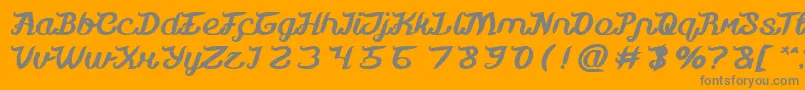 フォントMovie Script Ending Bold – オレンジの背景に灰色の文字