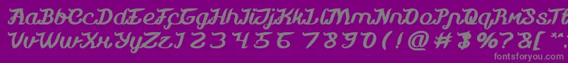 フォントMovie Script Ending Bold – 紫の背景に灰色の文字