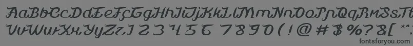 フォントMovie Script Ending – 黒い文字の灰色の背景