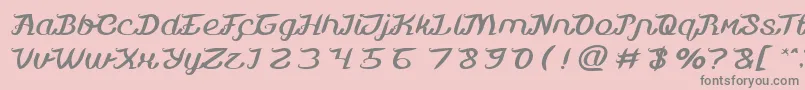 フォントMovie Script Ending – ピンクの背景に灰色の文字